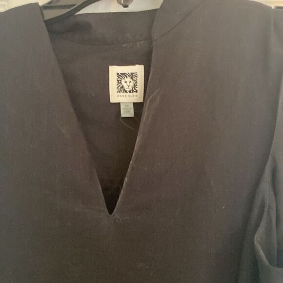 NWT Anne Klein black linen maxi dress size XS - Picture 4 of 6